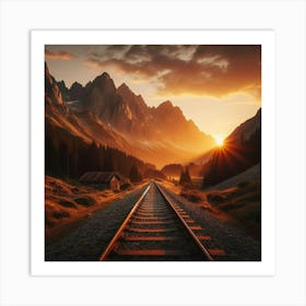 Tracks West Art Print