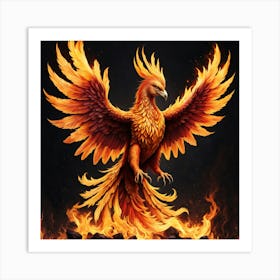 A Phoenix Rising From The Ashes Embodying Rebirth And Resilience 6 Art Print