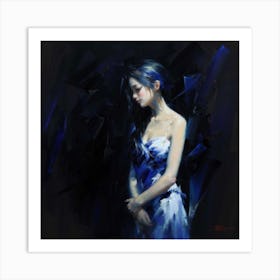 'Blue Dress' Art Print