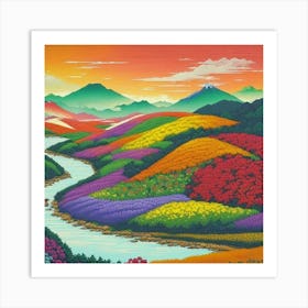 Azure Valley Art Print