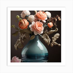 Buetfll vaza flower  Art Print