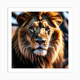 Portrait Of A Lion Art Print