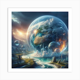 Earth In Space 22 Art Print