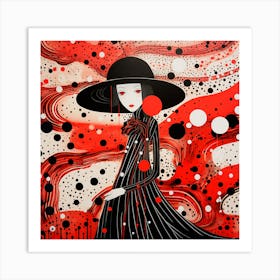 Girl In A Hat 5 Art Print