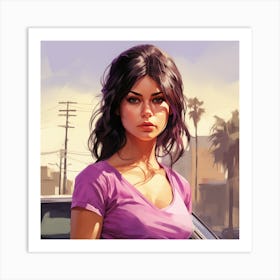 grand theft auto Selena Gomez Art Print