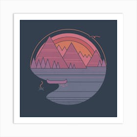 The Mountains Are Calling Square Art Print