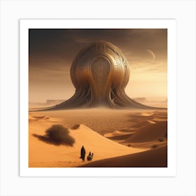 Spaceship In The Desert 6 Art Print