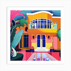 House Of Palms Art Print