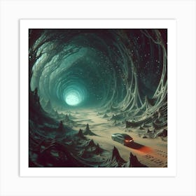 Car In A Tunnel 4 Art Print