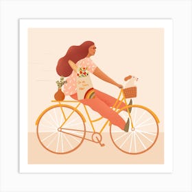Bicycle Ride Square Art Print