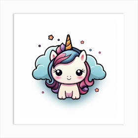 Cute Unicorn 208 Art Print