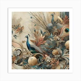 Peacocks Art Print