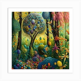 Colorful Forest Art Print