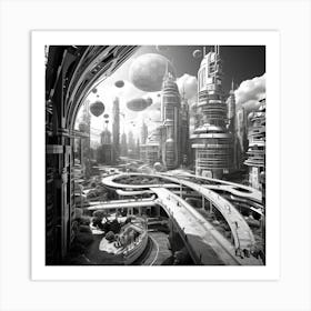 Futuristic Cityscape 3 Art Print