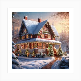 Christmas House 161 Art Print