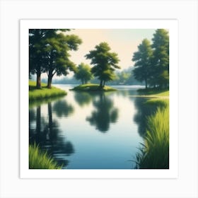 Landscape Painting 232 Art Print