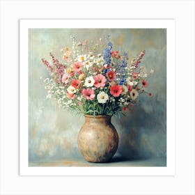 Wildflowers In A Vase 1 Art Print