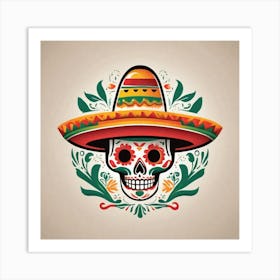 Day Of The Dead Skull 130 Art Print