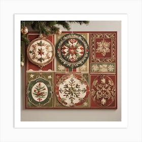 Christmas Ornaments Canvas Art Print