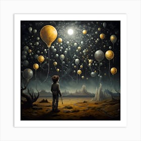 Balloons In The Sky Art Print