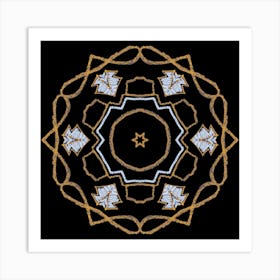 Geometric Symmetrical Tribal Motif Art Print