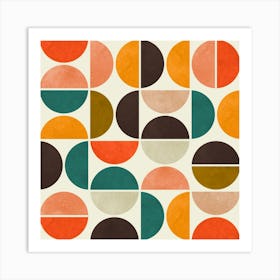 Colorful geometric shapes 2 Art Print