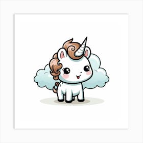 Cute Unicorn 429 Art Print