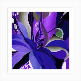 Dramatic Purple Lily Art Print
