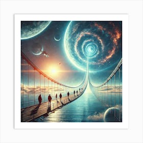 Space Bridge.AI Art Print