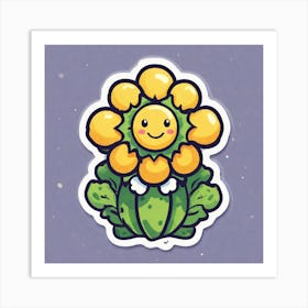 Flower Sticker 1 Art Print