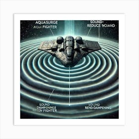 Aquasurge Recon Fighter Sound Dampening Waves Art Print