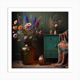 'A Room With Flowers' Art Print