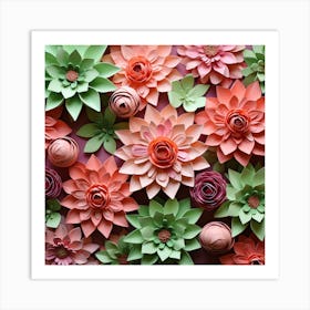 Paper Flowers 22 Art Print