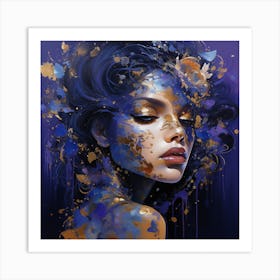 'Blue And Gold' 1 Art Print