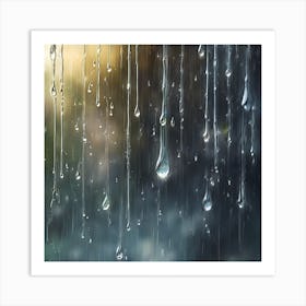 Rain Drops Art 3 Art Print