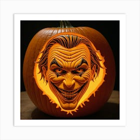 Joker Pumpkin Carving 7 Art Print