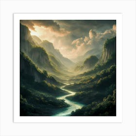 River In The Mountains 20 Art Print