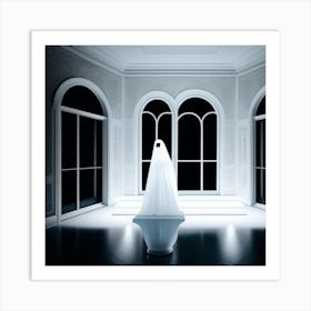 Ghostly Bathroom Art Print