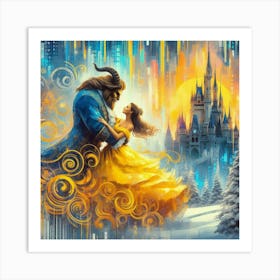 A Beauty And A Beast Dance 12 Art Print