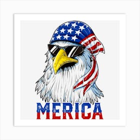 Hot Trend Eagle Merica American 4th July Independence Art Print