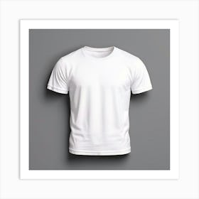 Mock Up Tshirt Blank Plain Cotton Unprinted Simple Minimalist Canvas Customizable Basic (7) Art Print