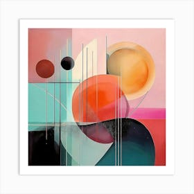 Unique Painting For Interior, Geometric Abstraction, Oil Painting Style Art Print