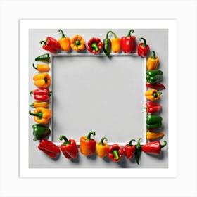 Frame Of Peppers 12 Art Print