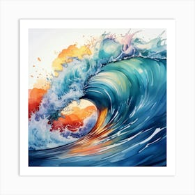 Ocean Wave Painting Art Print