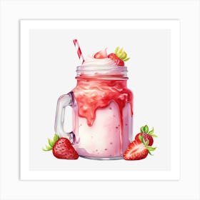 Strawberry Milkshake 38 Art Print