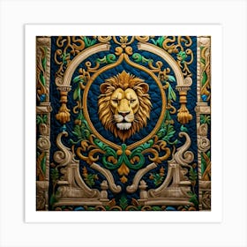 Lion Head Art Print