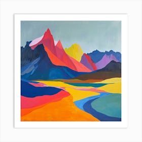 Colourful Abstract Torres Del Paine National Park Patagonia 3 Art Print