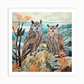 Bird In Nature Great Horned Owl 4 Art Print