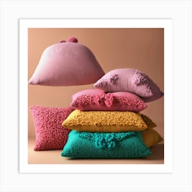 3d Cute Knitted Cape Pillow Hd (3) Art Print