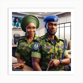 Nigerian Police Officers Art Print